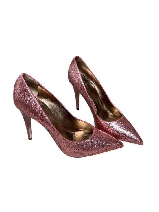 Giambattista Valli Shoes - GIAMBA Paris Galactica Patent Rosa High Heels Pink Glitter Pumps Designer EUR 40